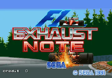 F1 Exhaust Note screen shot title